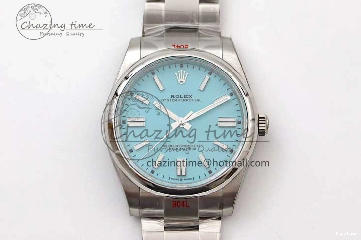 MiroTime 1219 Sleek Oyster Perpetual 41mm 124300 EWF 1:1 Best Edition 904L Steel Tiffany Blue Dial on SS Bracelet A 2191